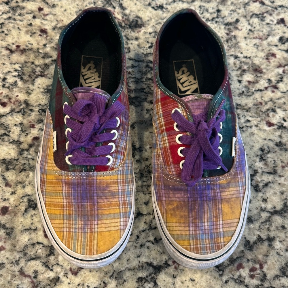 Vans Authentic Prep Sneaker Multicolor Plaid Colo… - image 1